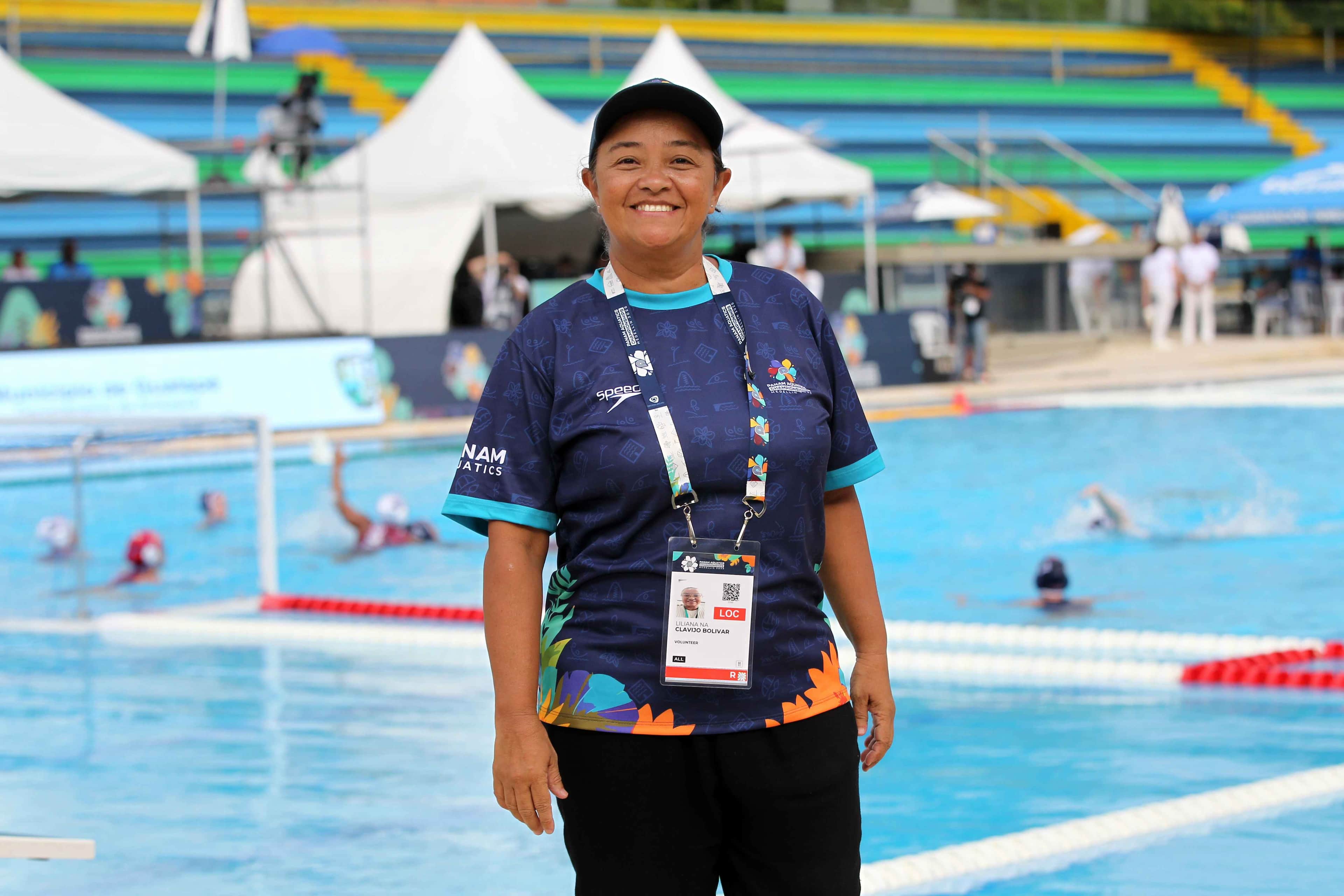 Fotografía de Liliana Clavijo, voluntaria de los Panamericanos Junior de Natación