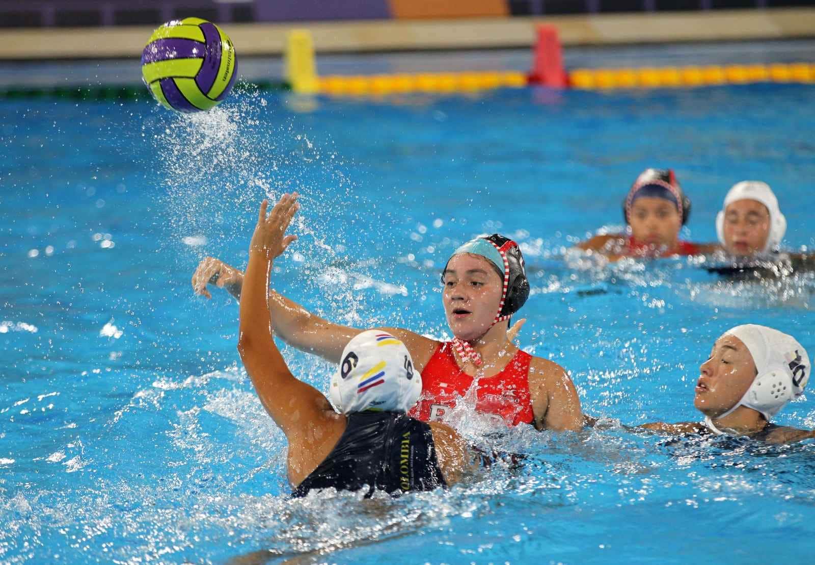 Fotografía de deportistas de Waterpolo de los Panamericanos Junior de Natación 